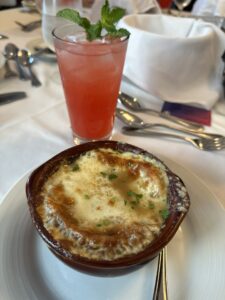 Picture of French Onion Soup and Strawberry Lemonade onboard Enchantment of the Seas