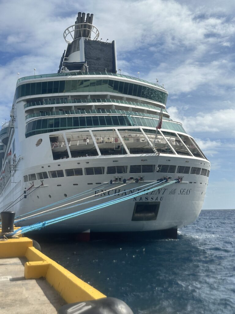 Aft of Royal Caribbean Enchantment of the Seas Cruise Ship